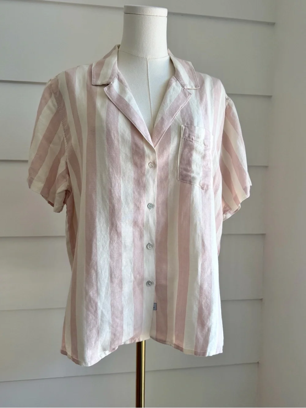 Rails Zuma Short Sleeve Shirt in Petal Stripe size L - Picture 4 of 10